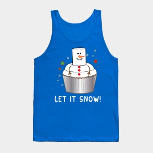 Funny Melting Snowman Cupcake: Let it Snow! Tank Top